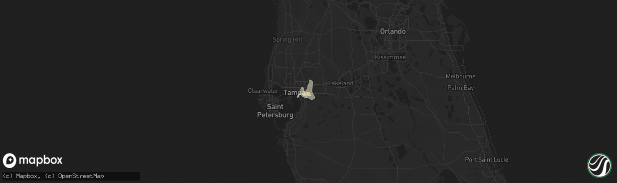 Hail map in Brandon, FL on June 18, 2015