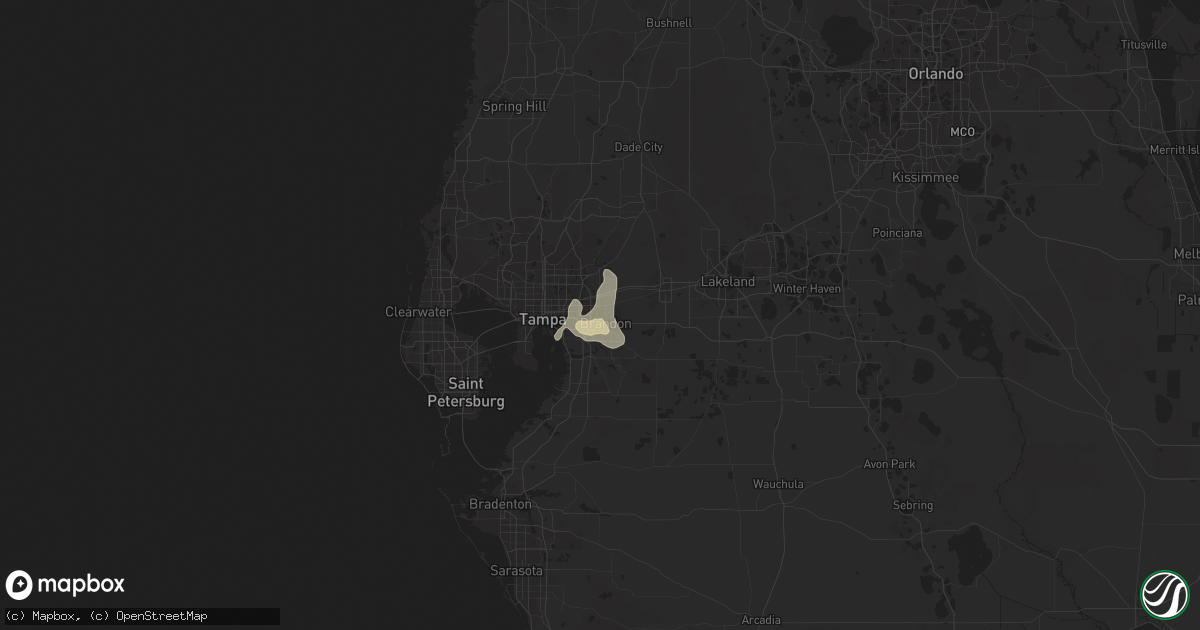 Hail map in Brandon, FL on June 18, 2015