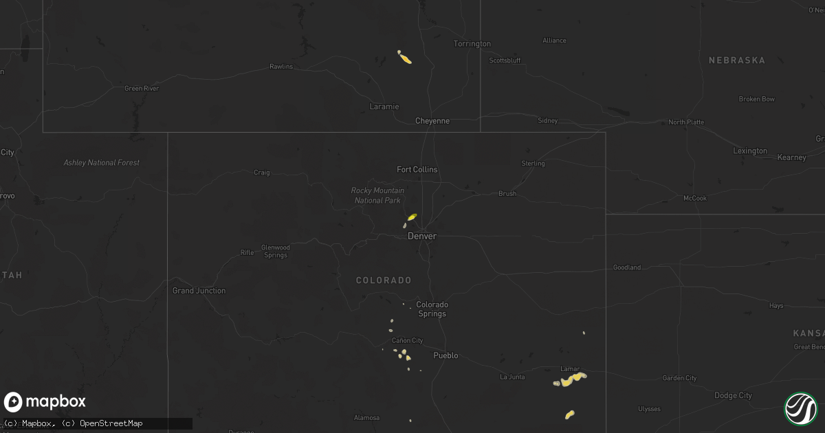 Hail map on June 18, 2015