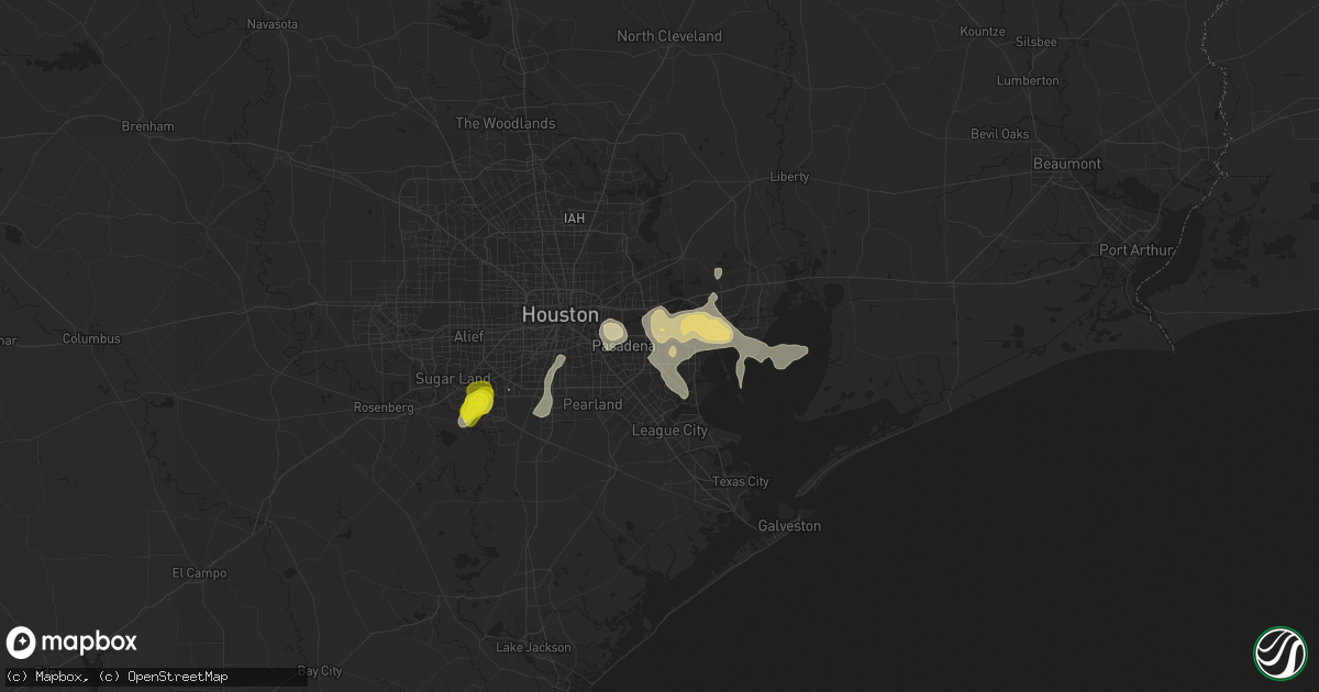 Hail map in Deer Park, TX on June 18, 2016