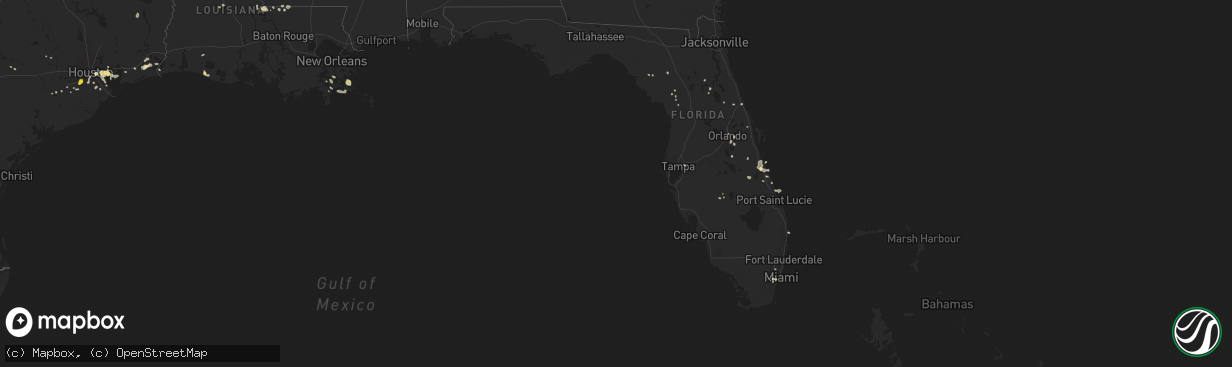 Hail map in Florida on June 18, 2016