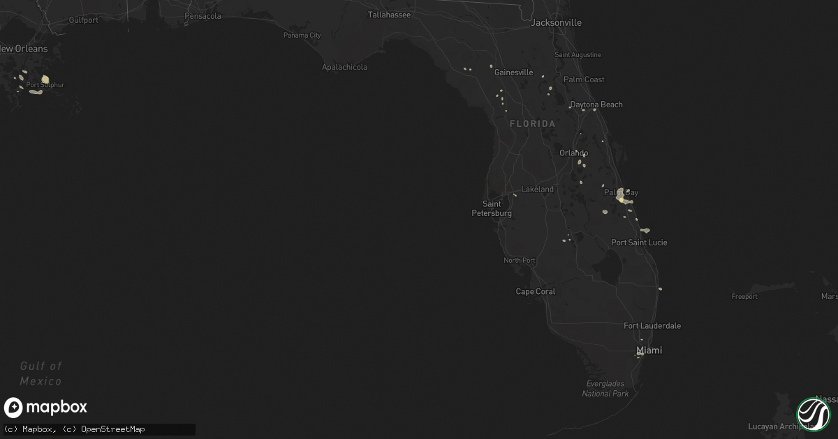 Hail map in Florida on June 18, 2016