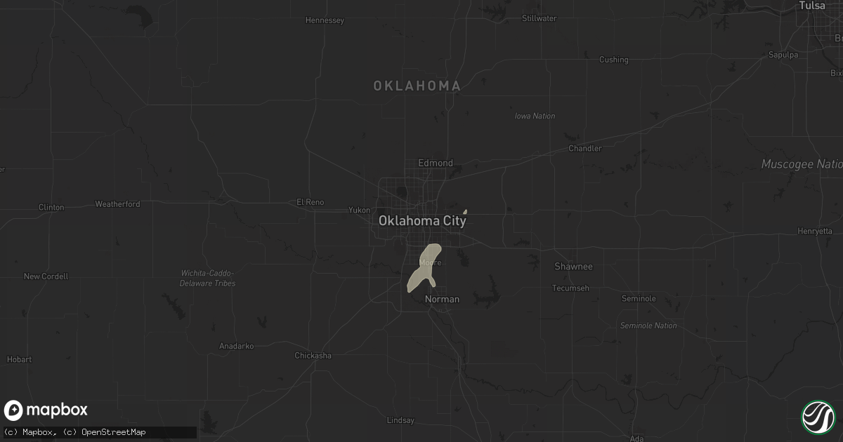 Hail map in Oklahoma City, OK on June 18, 2016