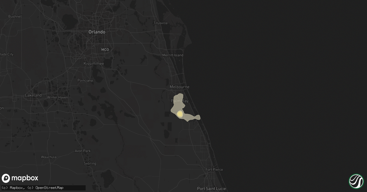Hail map in Palm Bay, FL on June 18, 2016