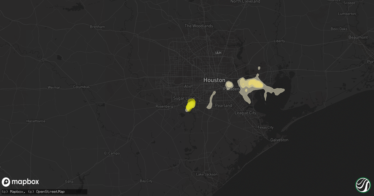 Hail map in Sugar Land, TX on June 18, 2016