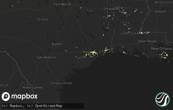 Hail map preview on 06-18-2016