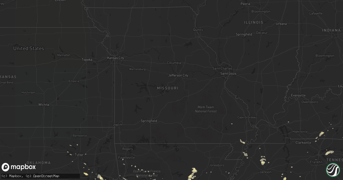 Hail map in Missouri on June 18, 2017