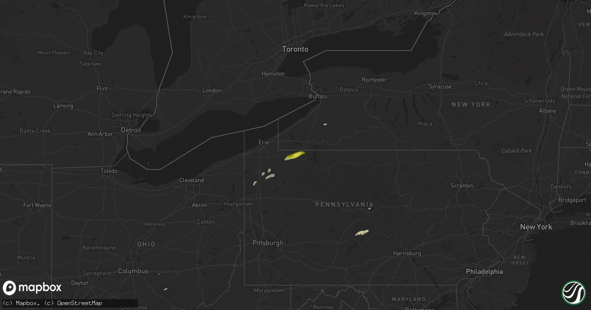 Hail map on June 18, 2017