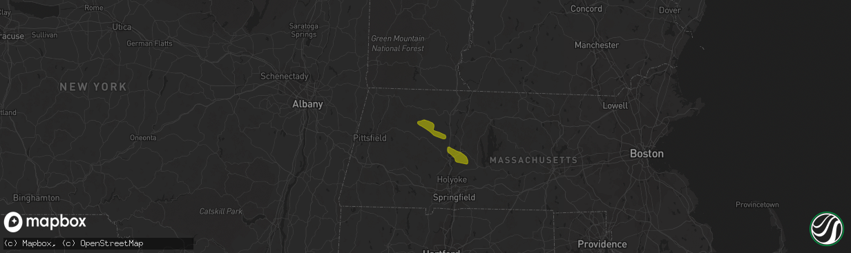 Hail map in Ashfield, MA on June 18, 2018