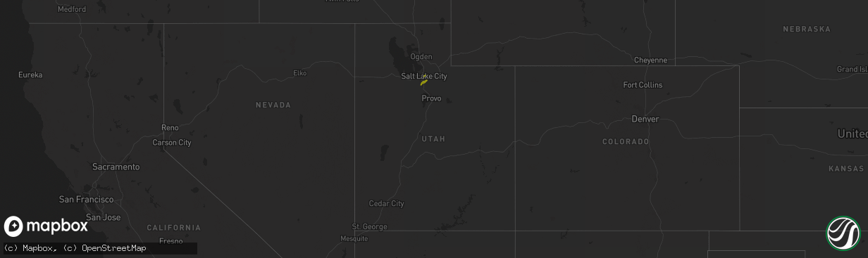 Hail map in Utah on June 18, 2018