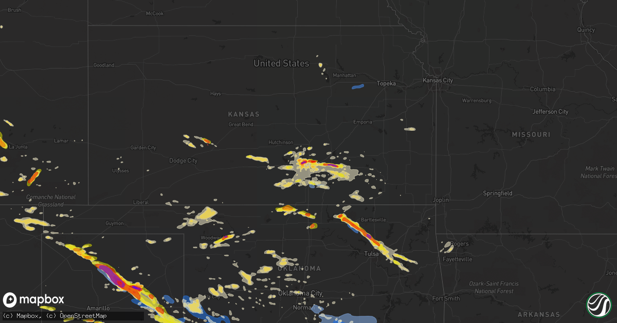 Hail map on June 18, 2019