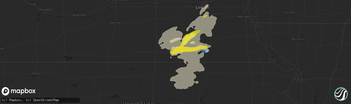 Hail map in Fairbury, NE on June 18, 2020