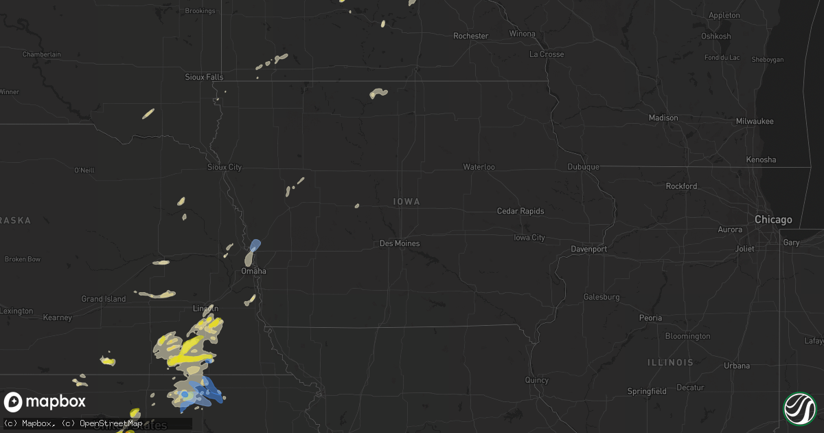 Hail map in Iowa on June 18, 2020