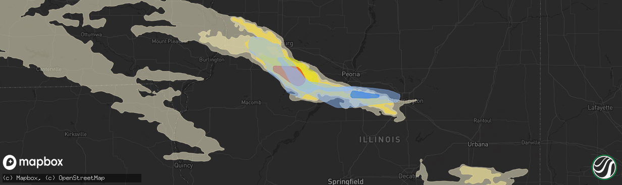 Hail map in Canton, IL on June 18, 2021