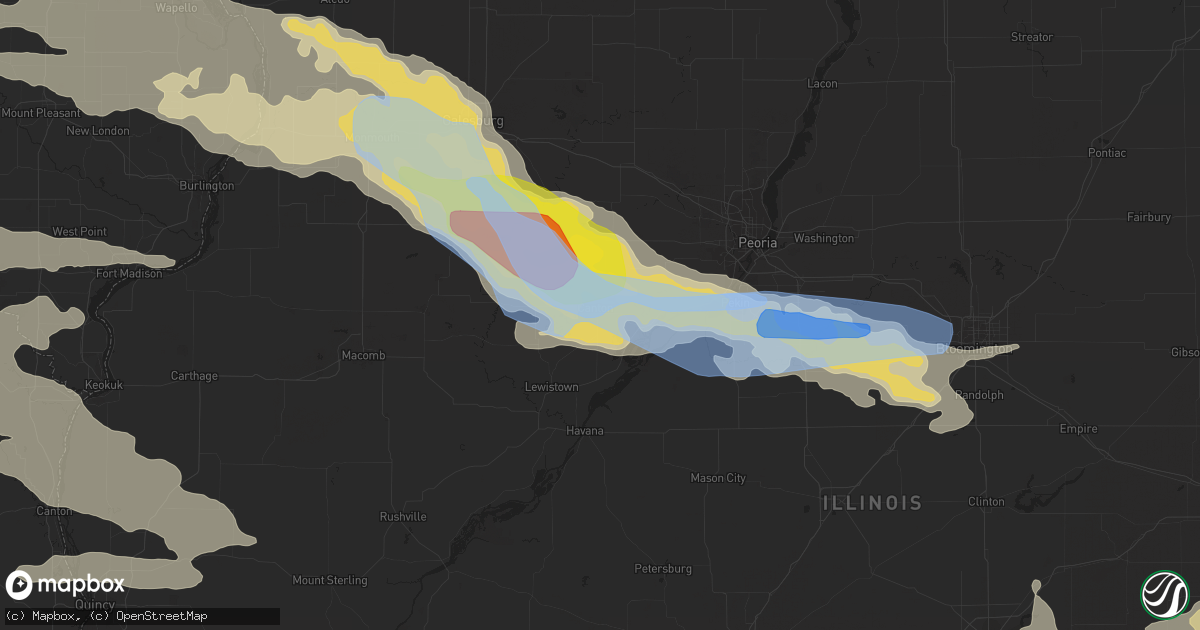 Hail map in Canton, IL on June 18, 2021
