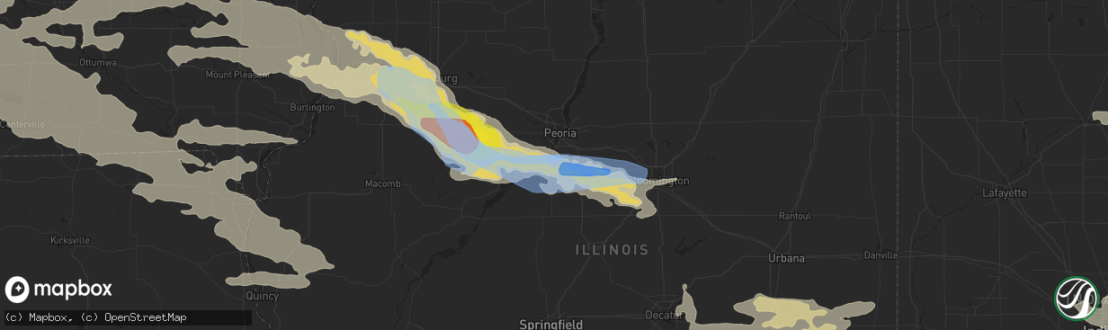 Hail map in Pekin, IL on June 18, 2021