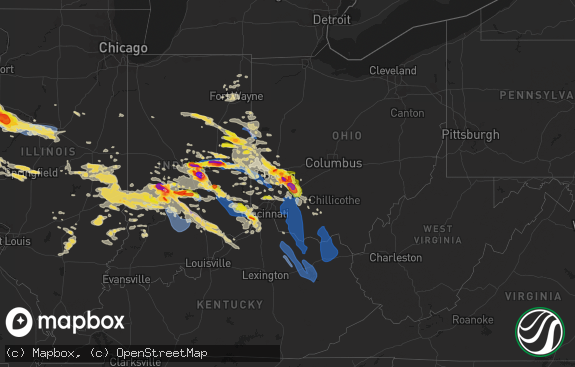 Hail map preview on 06-18-2021