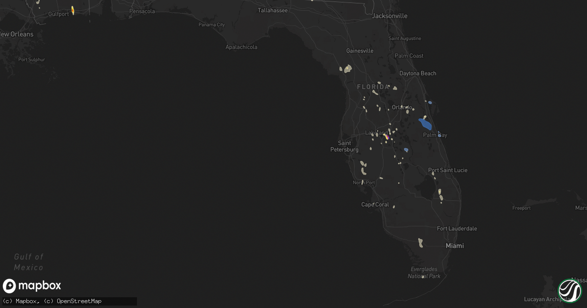 Hail map in Florida on June 18, 2022