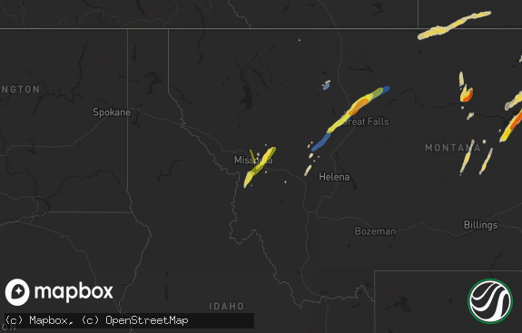 Hail map preview on 06-18-2022