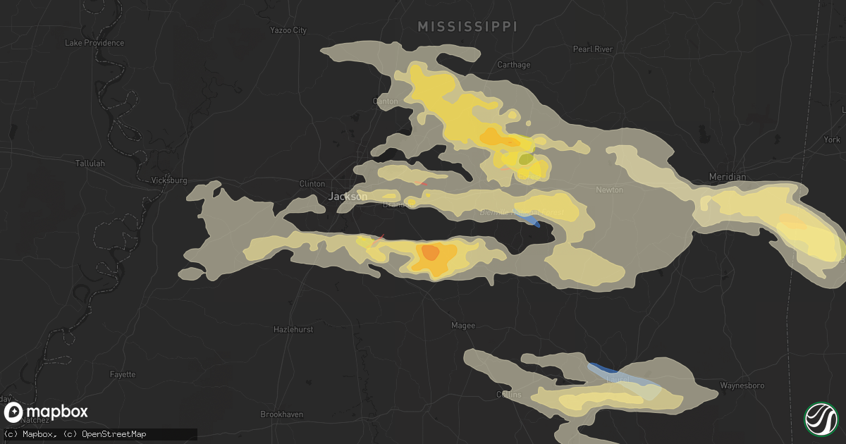 Hail map in Brandon, MS on June 18, 2023