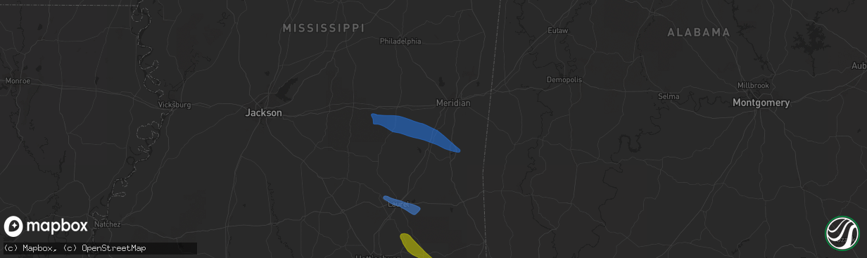 Hail map in Enterprise, MS on June 18, 2023