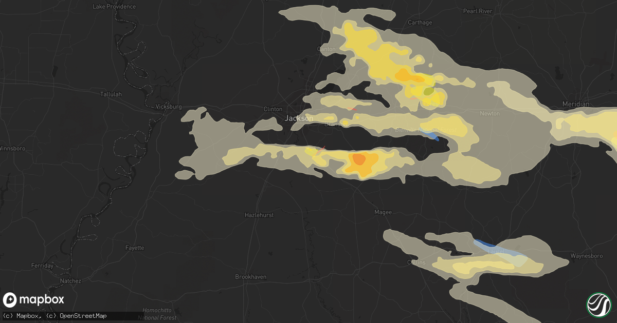Hail map in Florence, MS on June 18, 2023