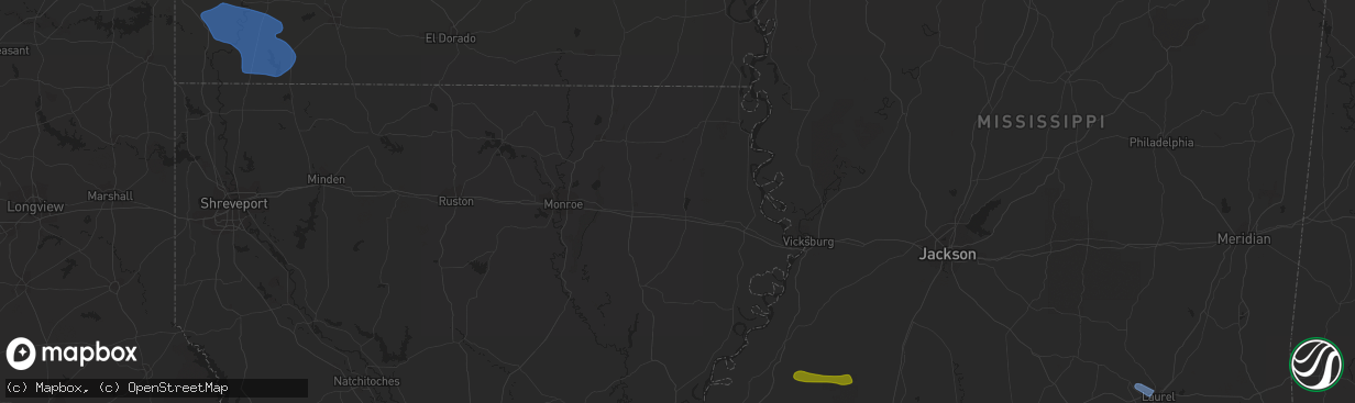 Hail map in Garland City, AR on June 18, 2023