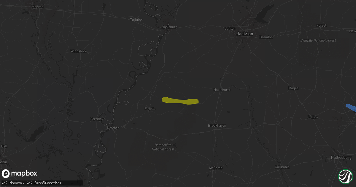 Hail map in Pattison, MS on June 18, 2023