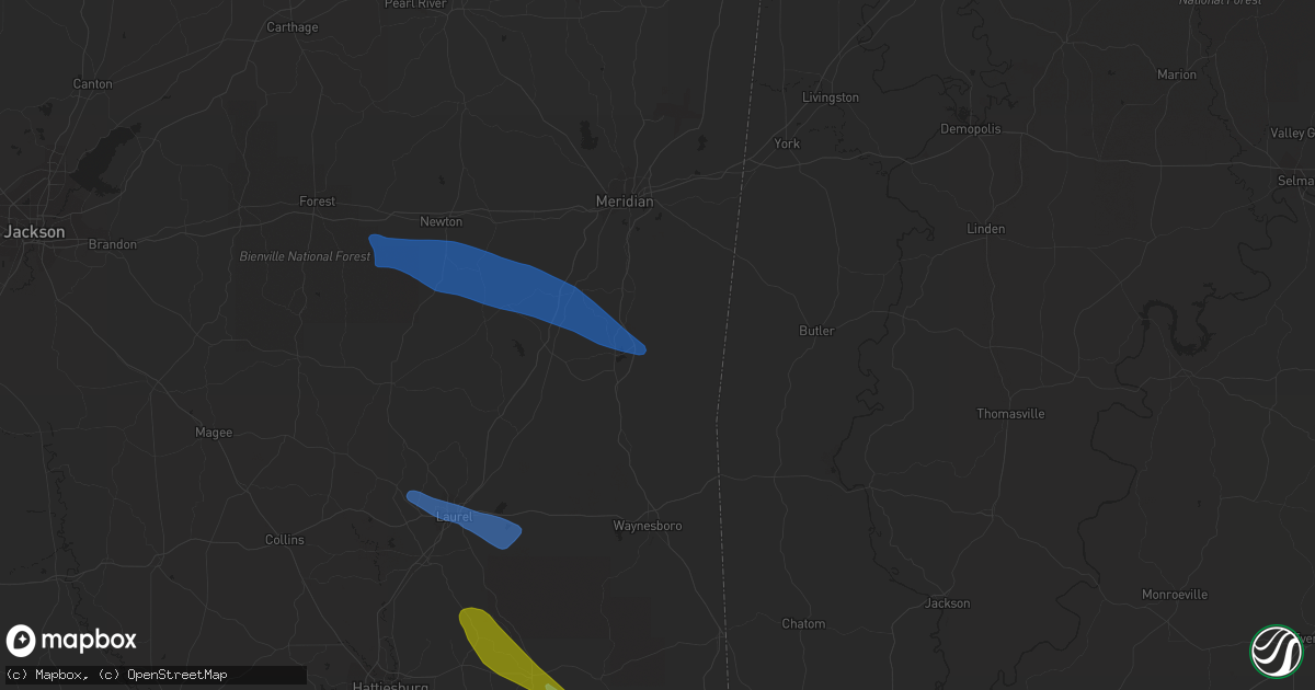 Hail map in Quitman, MS on June 18, 2023