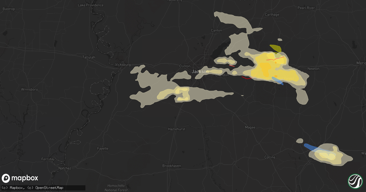 Hail map in Terry, MS on June 18, 2023