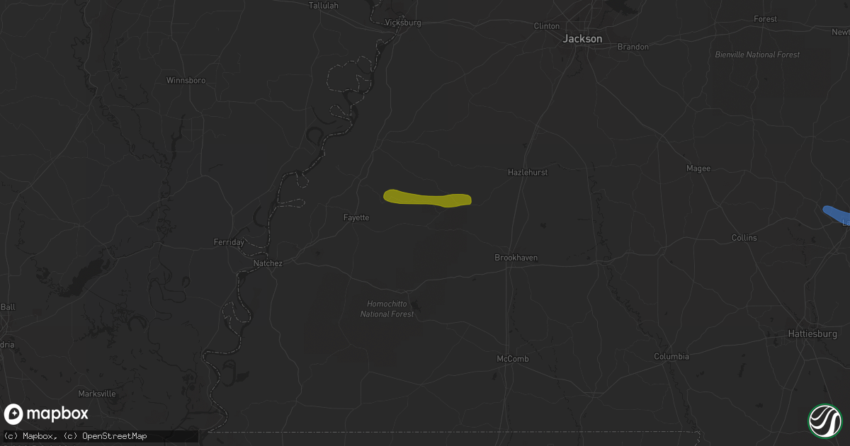 Hail map in Union Church, MS on June 18, 2023