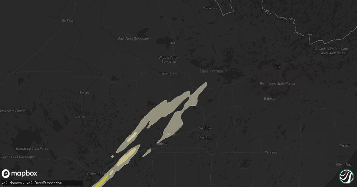 Hail map in Angora, MN on June 18, 2024