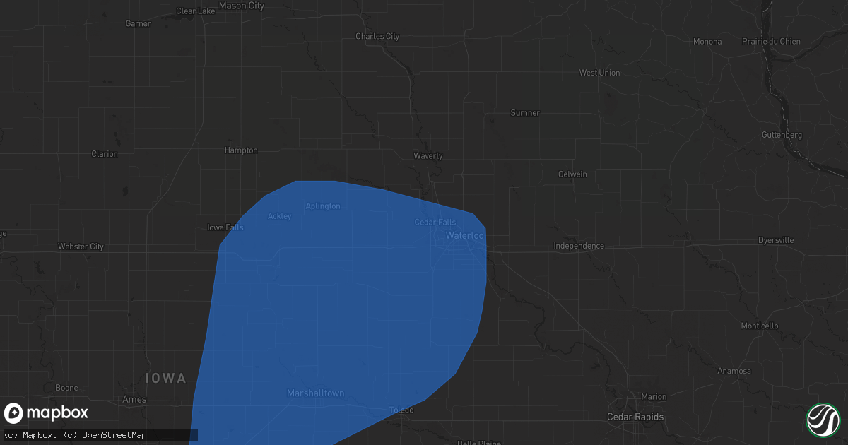 Hail map in Cedar Falls, IA on June 18, 2024