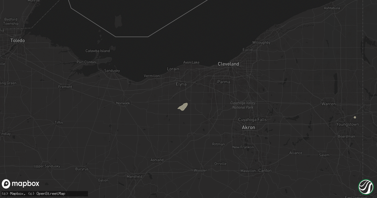 Hail map in Grafton, OH on June 18, 2024
