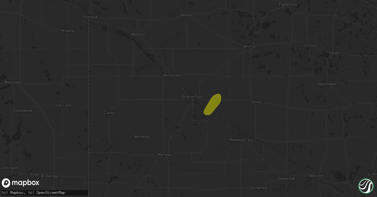 Hail map in Granite Falls, MN on June 18, 2024