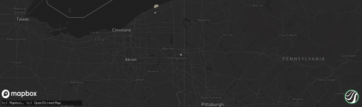 Hail map in Hubbard, OH on June 18, 2024