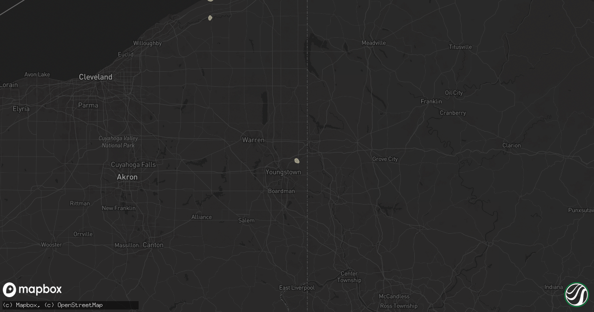 Hail map in Hubbard, OH on June 18, 2024