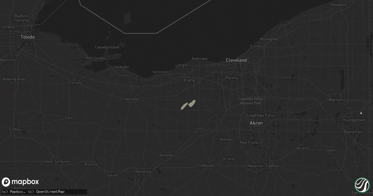 Hail map in Lagrange, OH on June 18, 2024