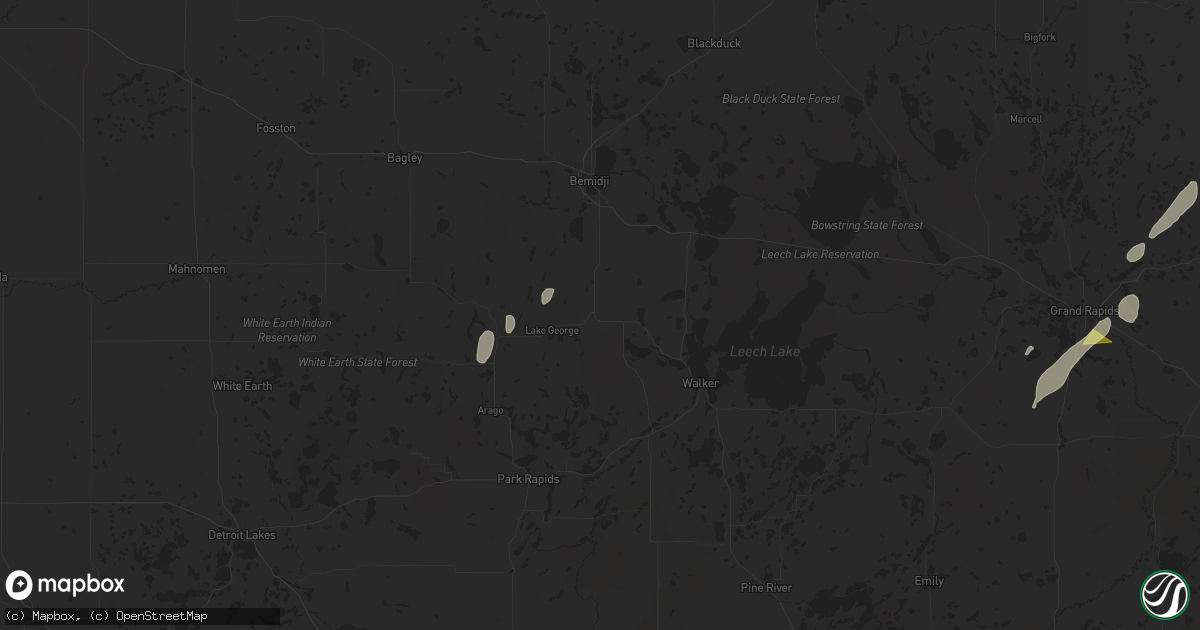 Hail map in Laporte, MN on June 18, 2024