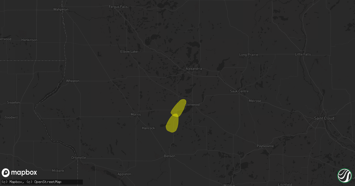Hail map in Lowry, MN on June 18, 2024