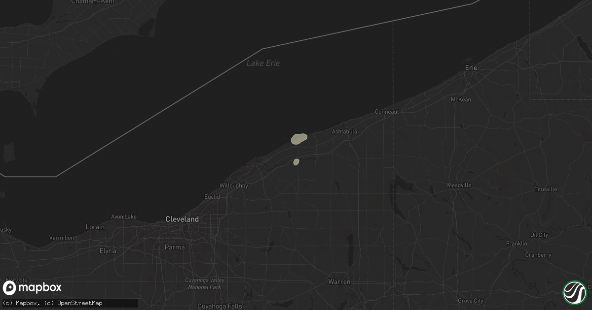 Hail map in Madison, OH on June 18, 2024