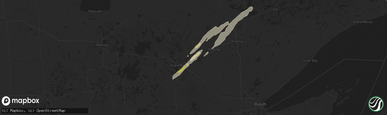 Hail map in Marble, MN on June 18, 2024