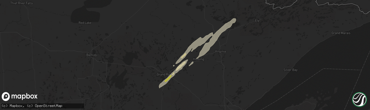 Hail map in Nashwauk, MN on June 18, 2024