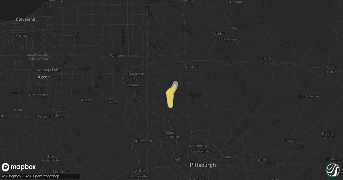 Hail map in New Castle, PA on June 18, 2024