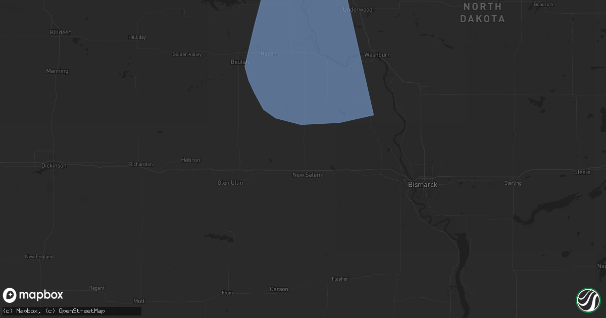 Hail map in New Salem, ND on June 18, 2024