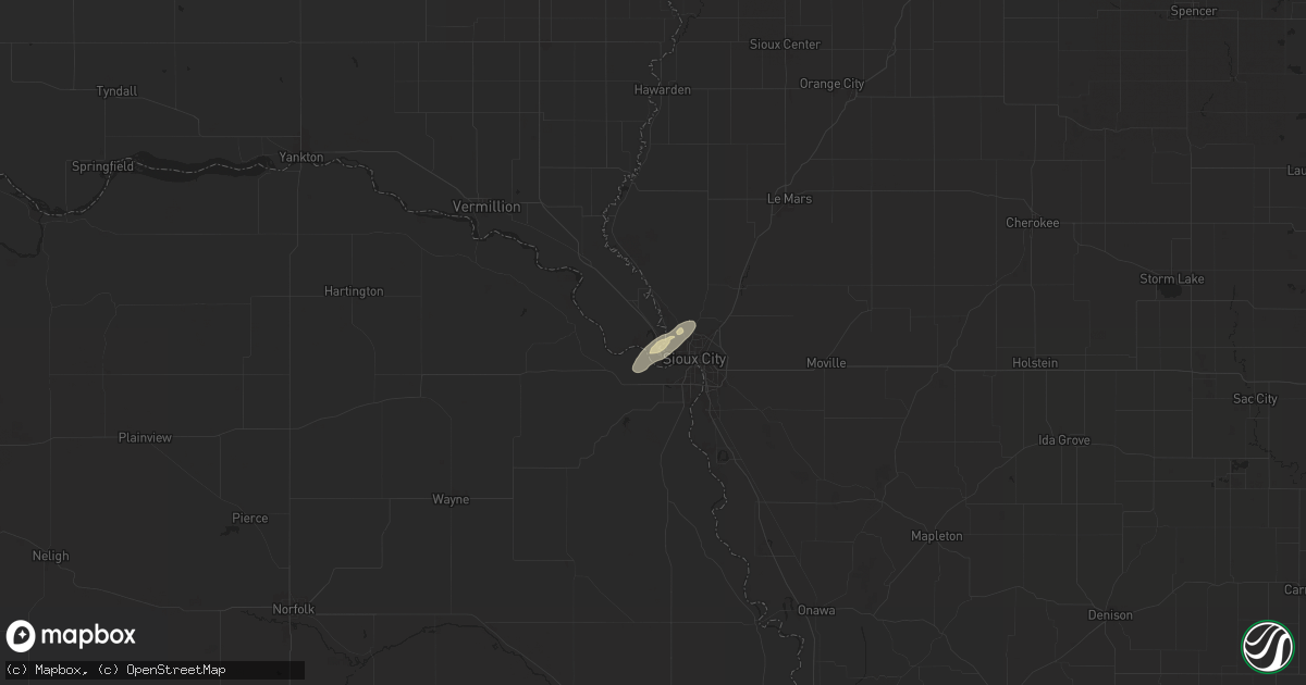 Hail map in North Sioux City, SD on June 18, 2024