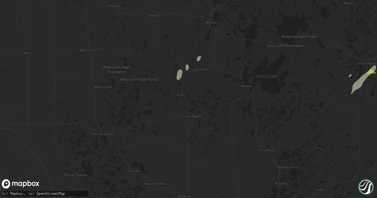 Hail map in Park Rapids, MN on June 18, 2024