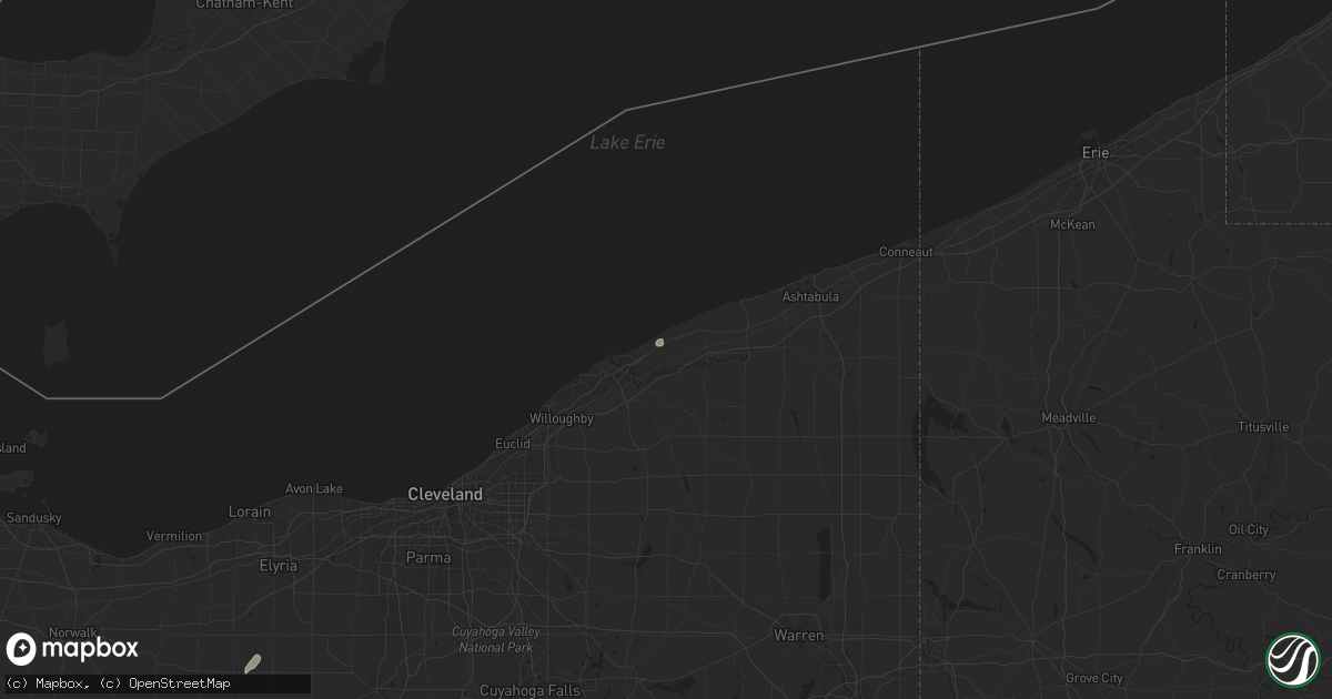 Hail map in Perry, OH on June 18, 2024