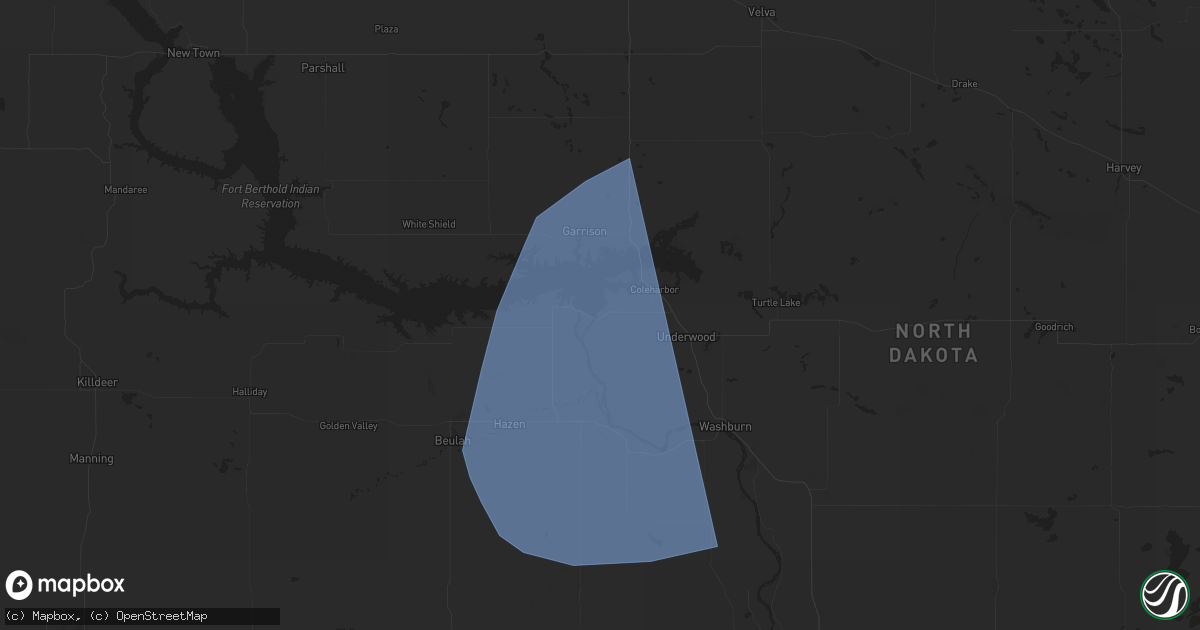 Hail map in Riverdale, ND on June 18, 2024
