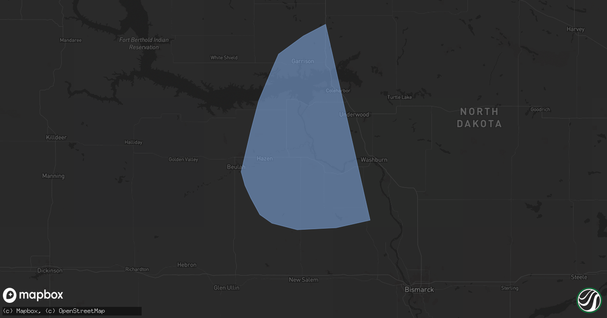 Hail map in Stanton, ND on June 18, 2024